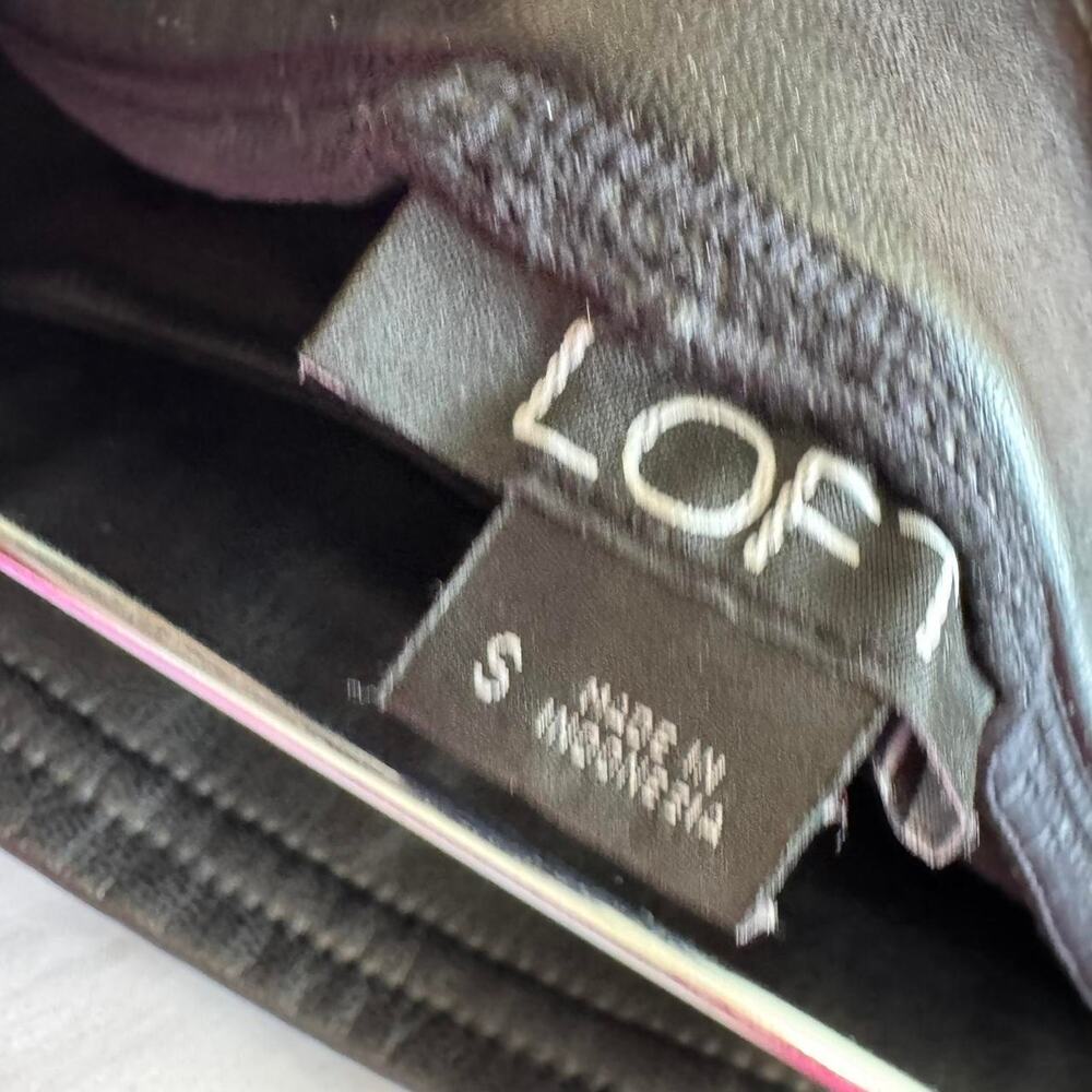 Loft black faux leather leggings - Picture 3 of 3